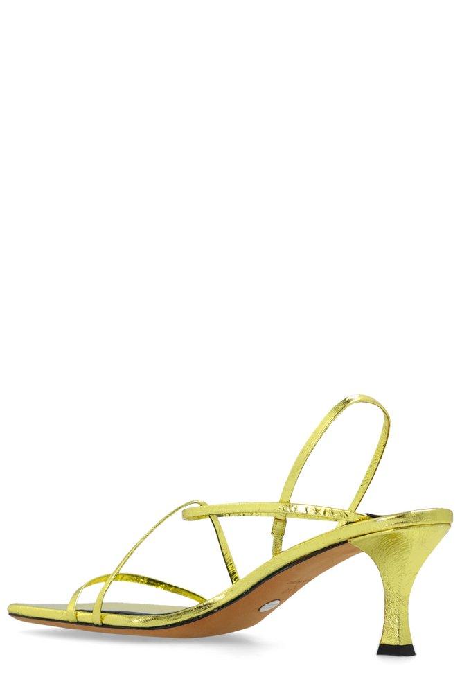 Proenza Schouler Square-Toe Strappy Heeled Sandals