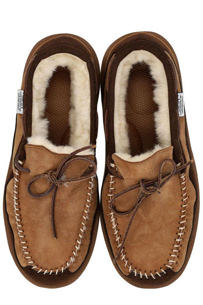 Suicoke Shearling-Lined Round Toe Loafers