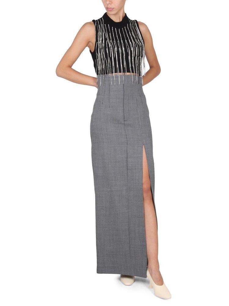 Philosophy Di Lorenzo Serafini Cut-Out Checked Skirt