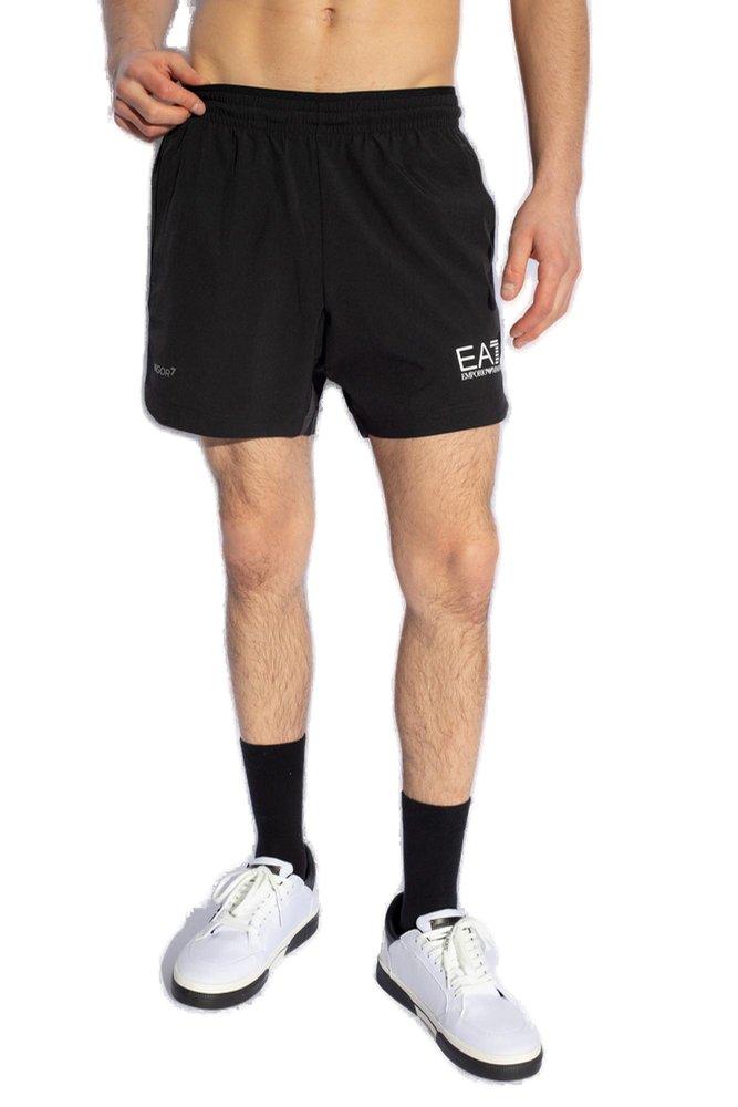 Ea7 Emporio Armani Logo-Printed Track Shorts