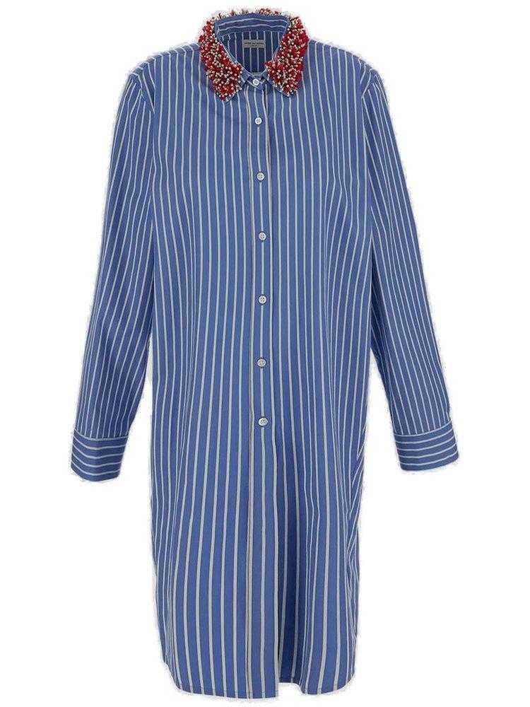 Dries Van Noten Calbero Striped Long-Sleeved Shirt