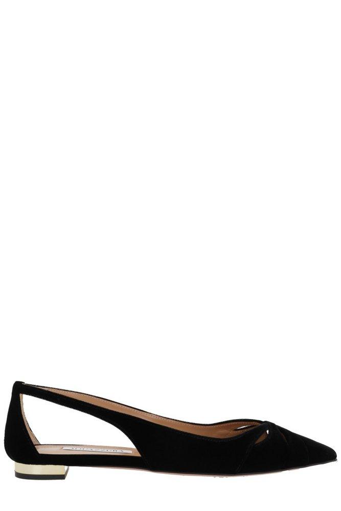 Aquazzura Cut Out Detailed Flat Shoes