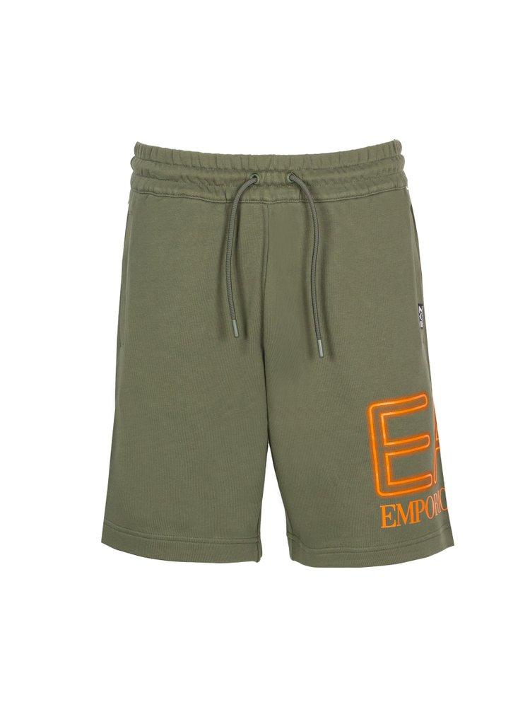 Ea7 Emporio Armani Logo-Printed Drawstring Shorts