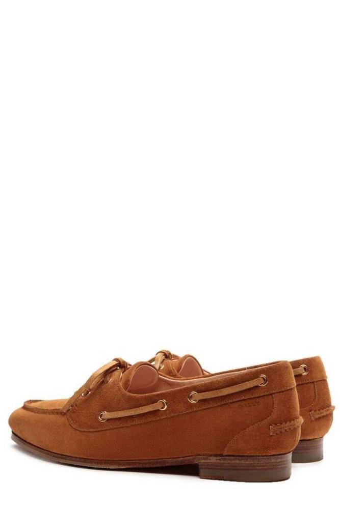 Bally Round Toe Slip On Loafers