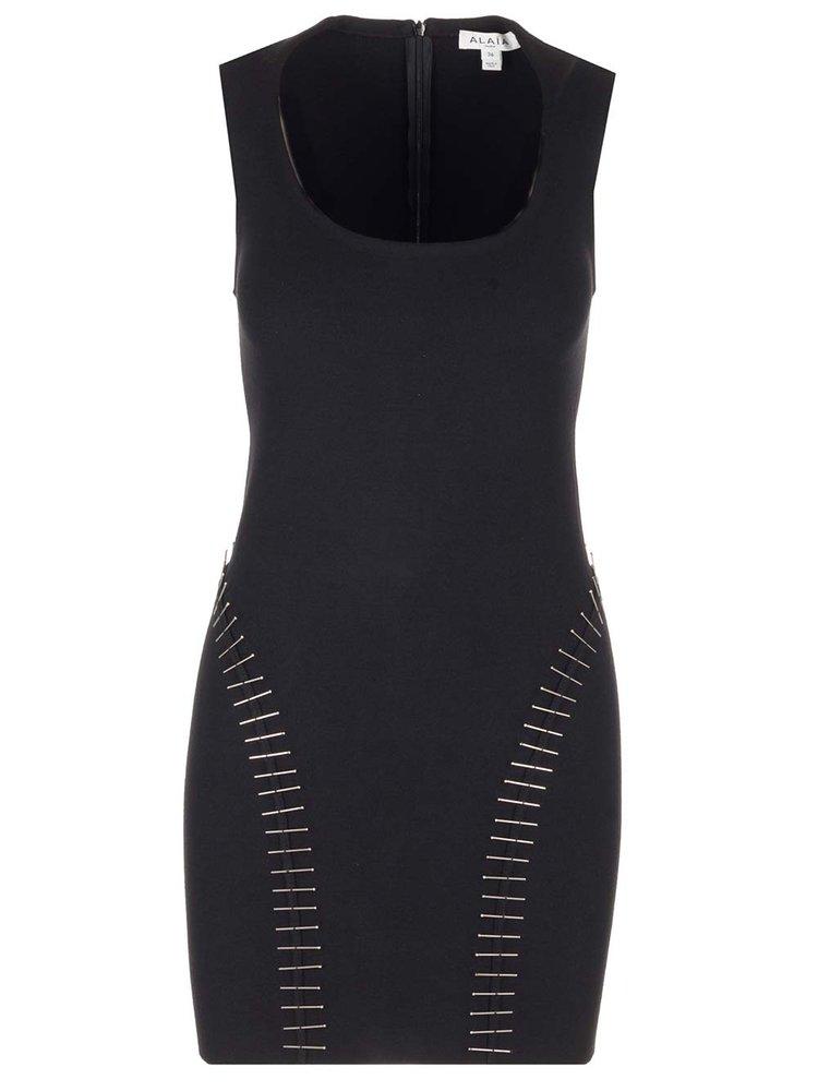 Alaïa Squaredneck Cut-Out Detail Mini Dress