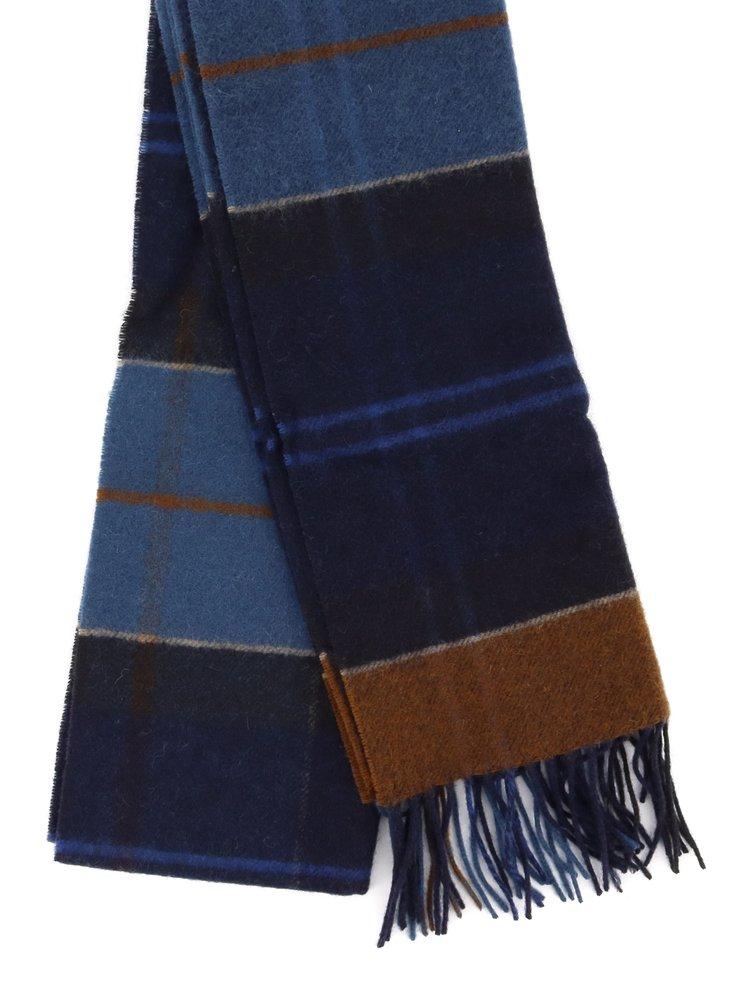 Barbour Tartan Pattern Fringed Scarf