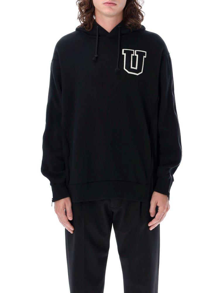 Undercover Logo-Patch Drawstring Hoodie