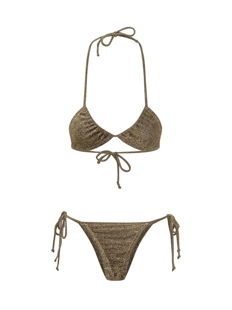 Reina Olga Glittery Triangle Bikini Set