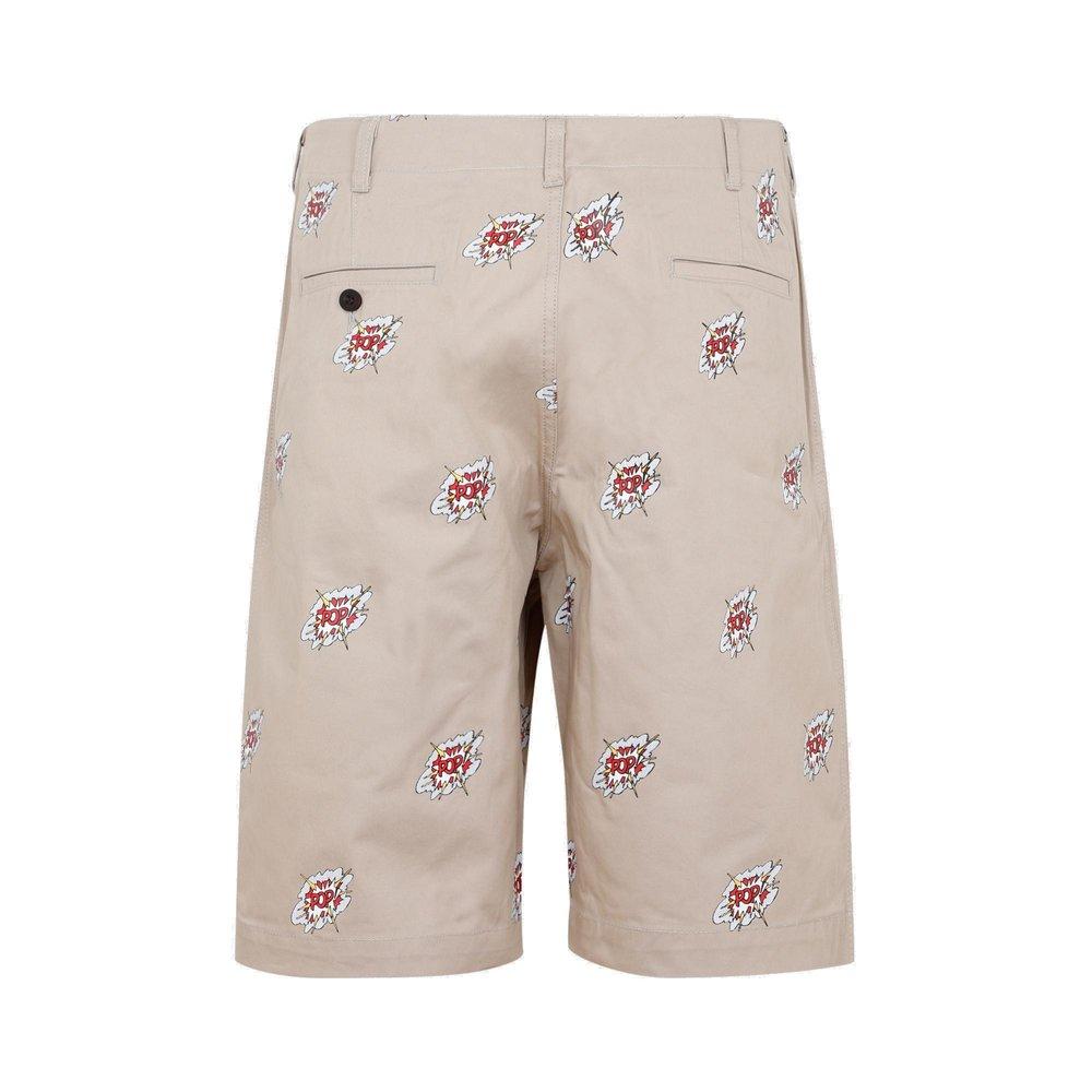 Junya Watanabe MAN Graphic Printed Knee-Length Shorts