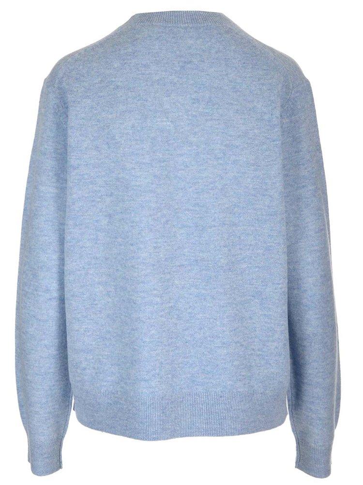 Acne Studios Face Logo Patch Crewneck Sweater