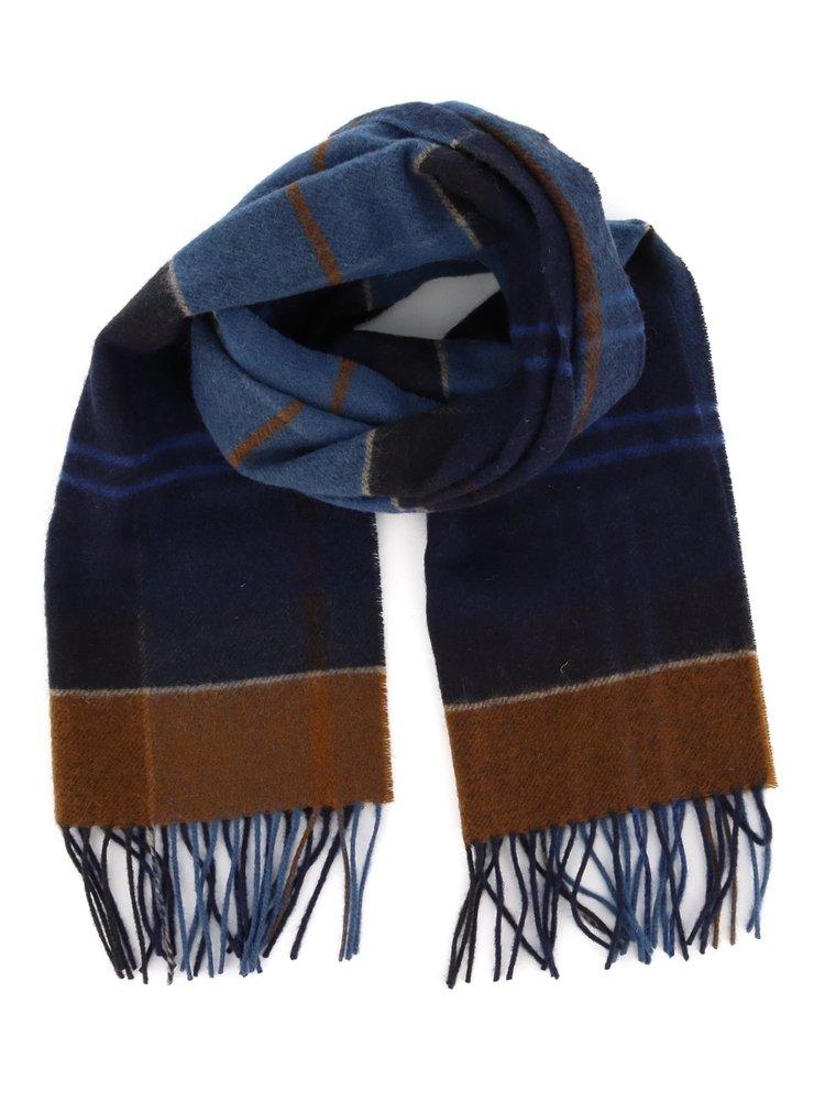 Barbour Tartan Pattern Fringed Scarf