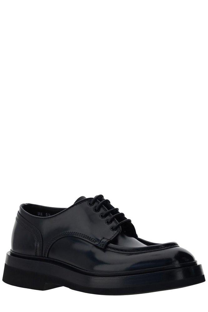 Santoni Round-Toe Lace-Uo Derby Shoes