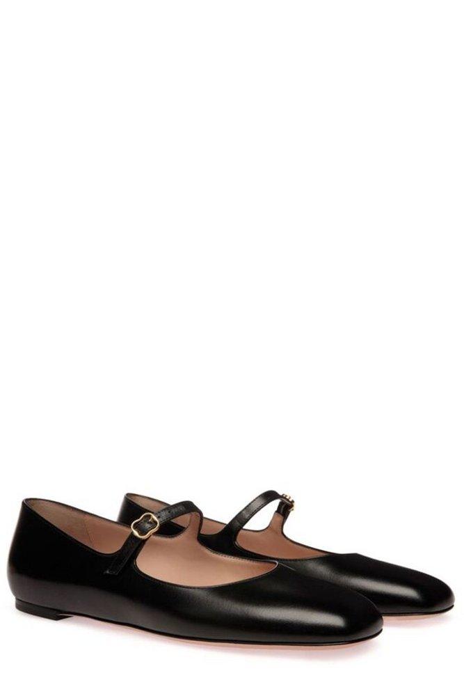 Bally Square Toe Buckle-Strap Shoes