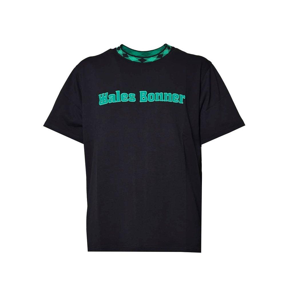 Wales Bonner Logo Patch Crewneck T-Shirt