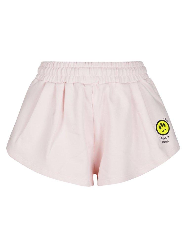 Barrow Logo Printed Pleated Shorts