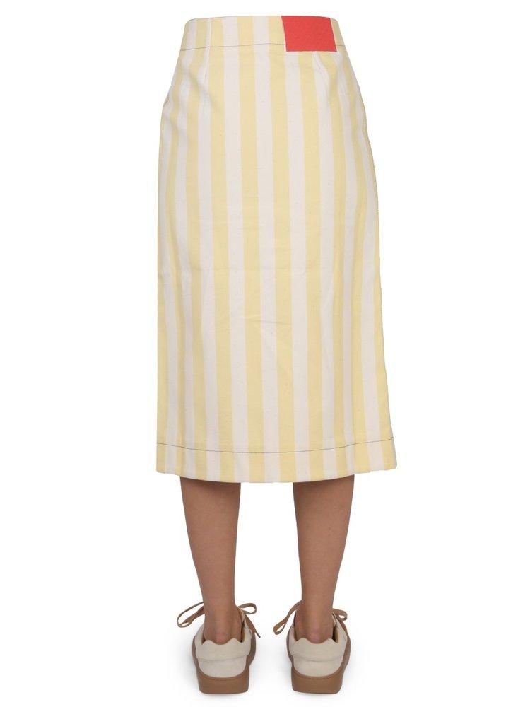 Sunnei Striped Midi Skirt