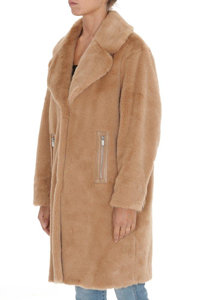 Pink Faux-Fur Oversize Coat