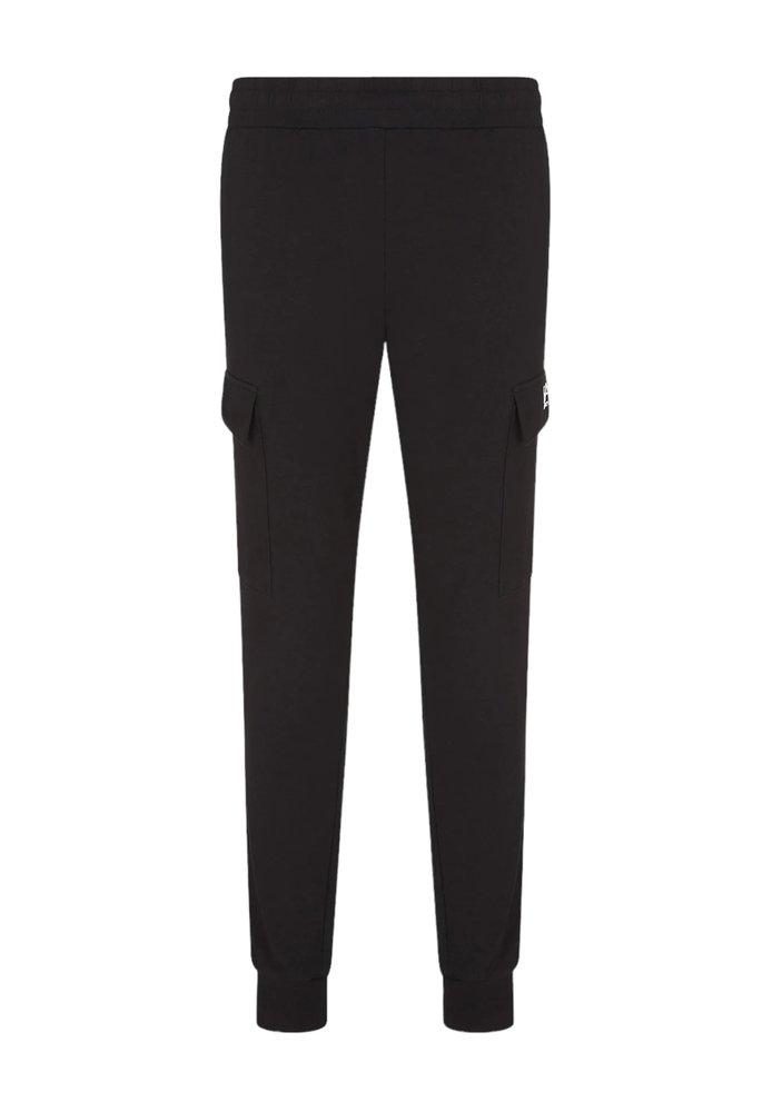 Ea7 Emporio Armani Logo-Printed Elasticated Waistband Cargo Trousers