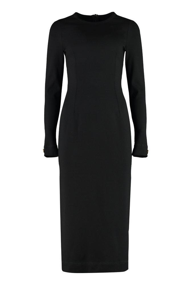 Dolce & Gabbana Logo Cuff Long-Sleeved Dress