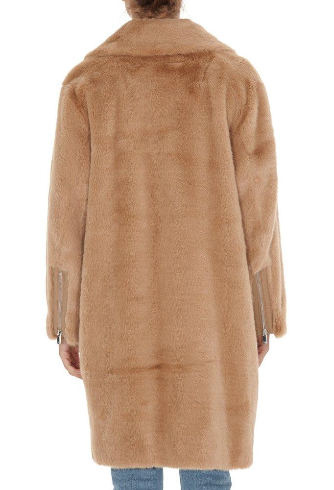 Pink Faux-Fur Oversize Coat