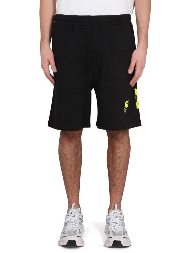 Barrow Logo Printed Straight Hem Shorts