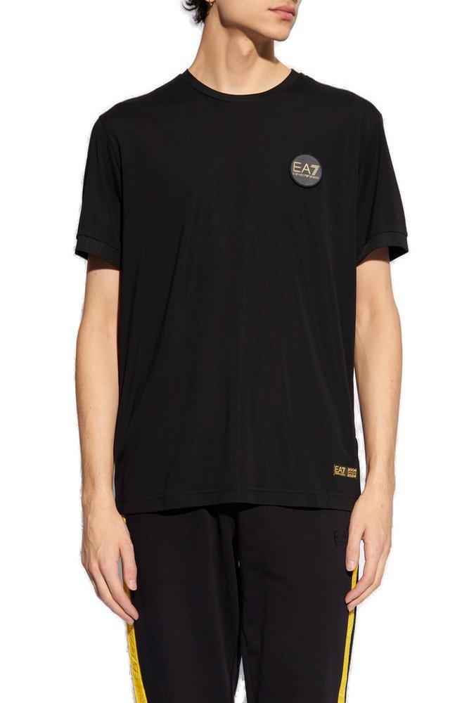 Ea7 Emporio Armani Logo-Appliqué Crewneck T-Shirt