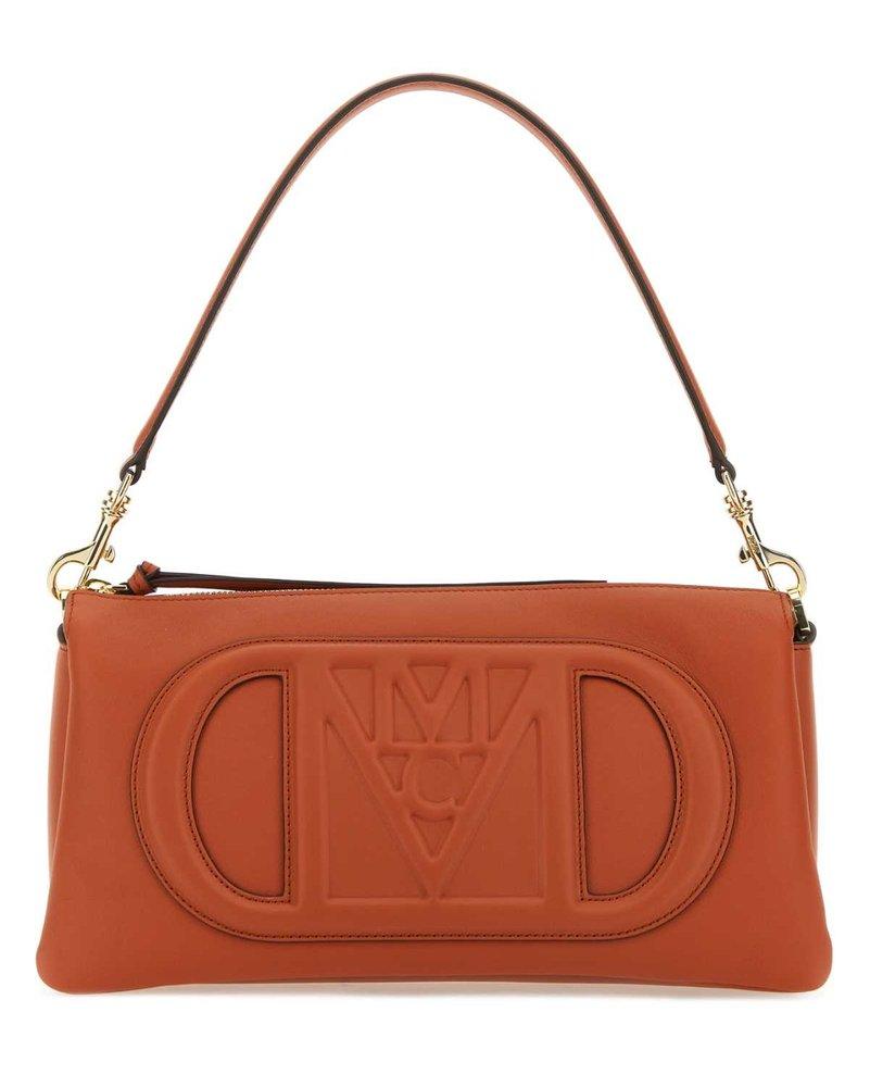 MCM Travia Logo Embossed Small Shoulder Bag