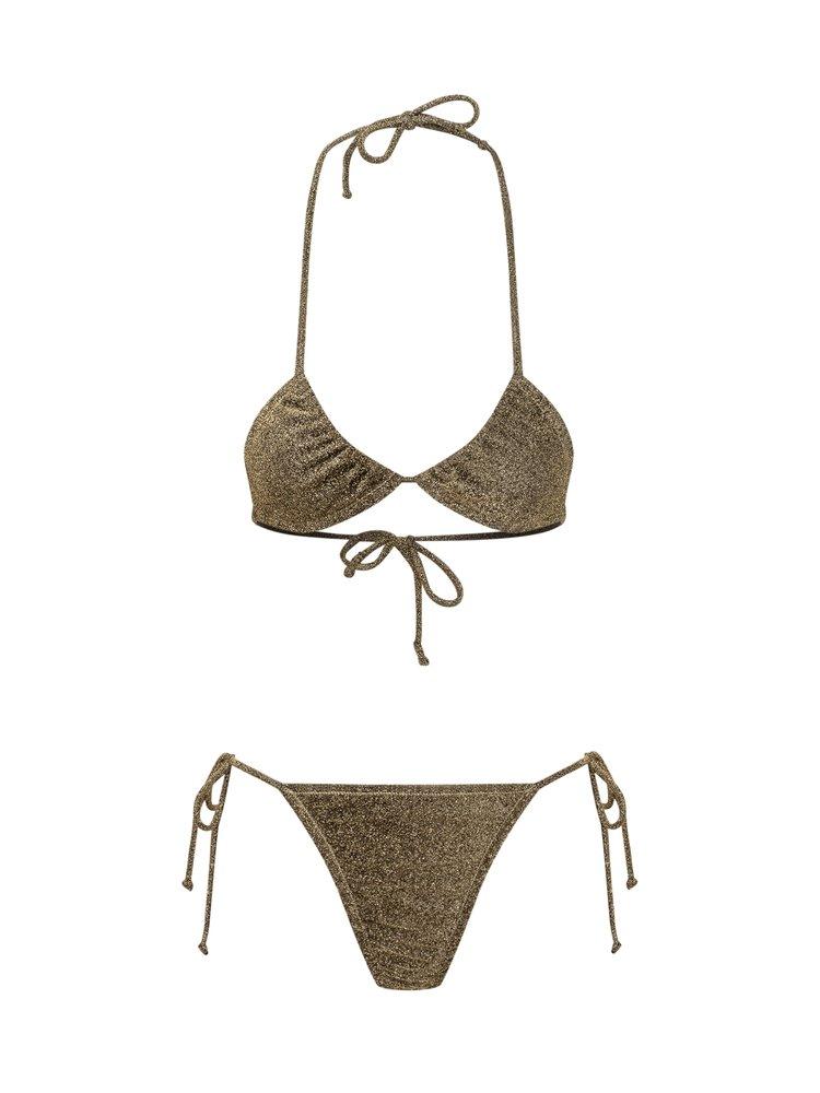 Reina Olga Glittery Triangle Bikini Set