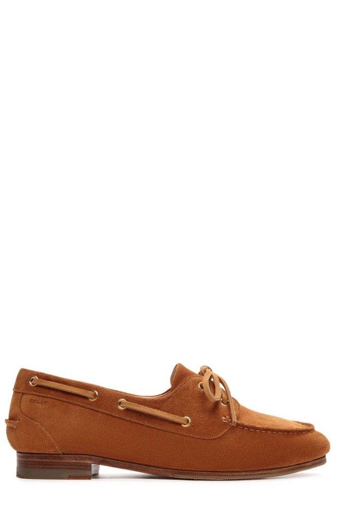 Bally Round Toe Slip On Loafers