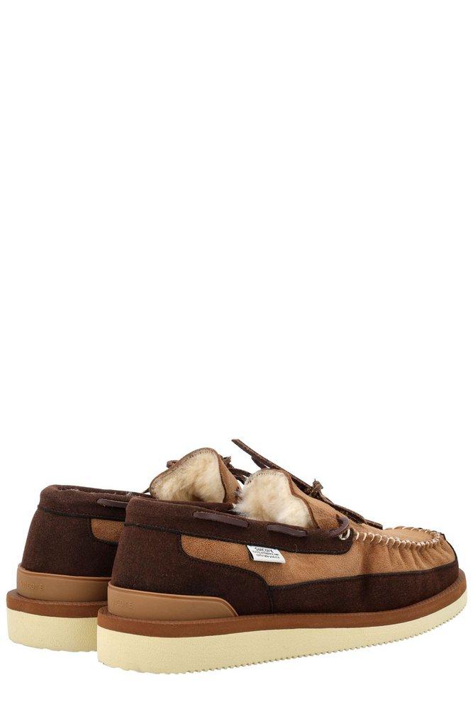 Suicoke Shearling-Lined Round Toe Loafers