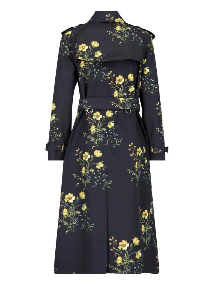 Burberry Waterloo Floral-Printed Belted Trench Coat