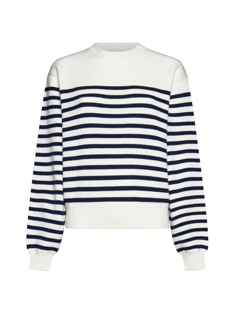 Khaite Striped Crewneck Knit Sweater