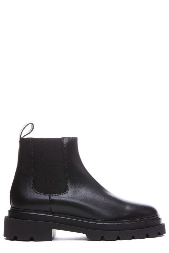 Santoni Round-Toe Slip-On Ankle Boots