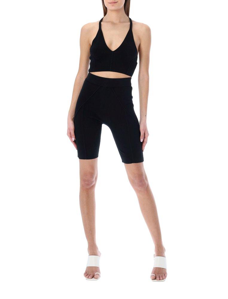 Helmut Lang Ribbed Knit Cycling Shorts