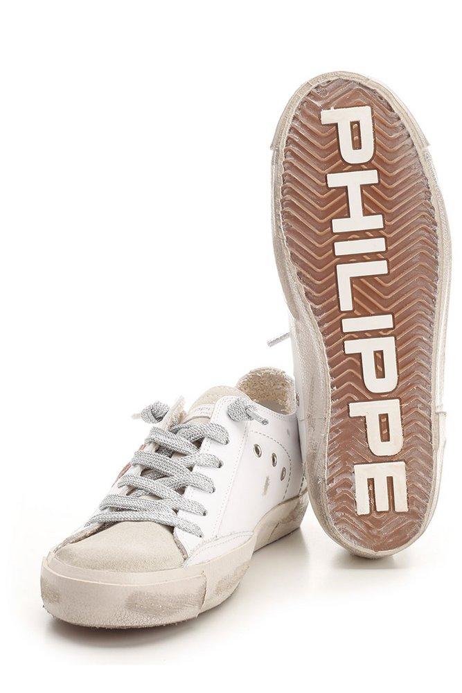 Philippe Model Logo Patch Lace-Up Sneakers