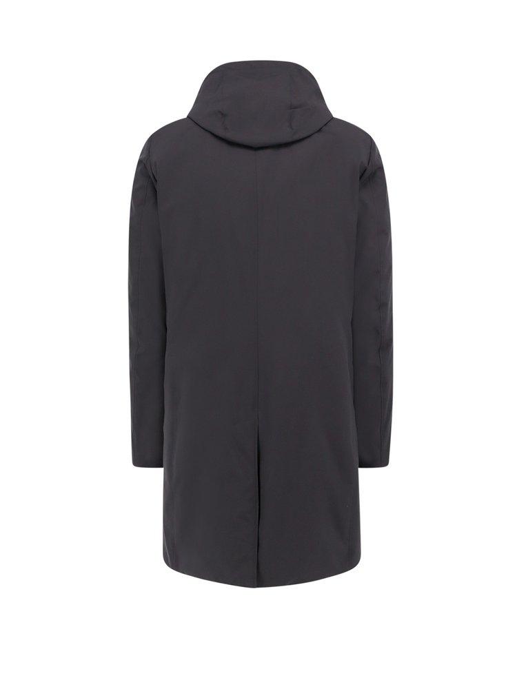 Moorer Straight Hem Hooded Coat