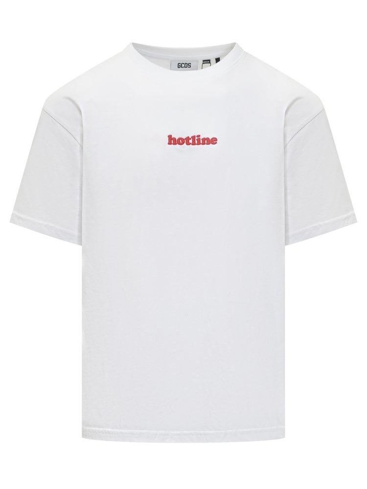 GCDS Hotline Embroidered Oversized T-Shirt