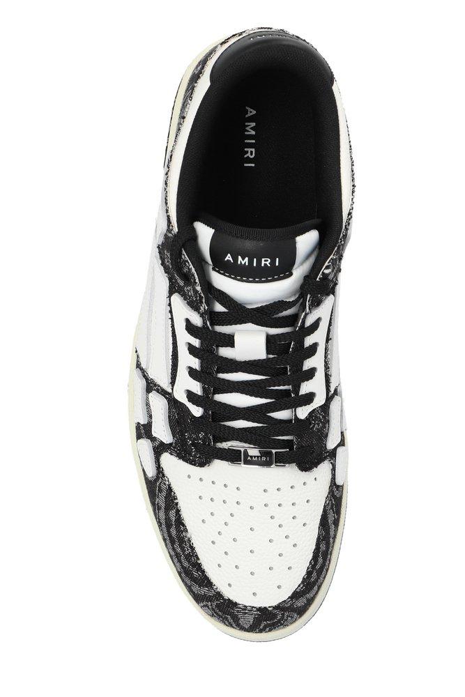 Amiri Bandana Skel Top Lace-Up Sneakers