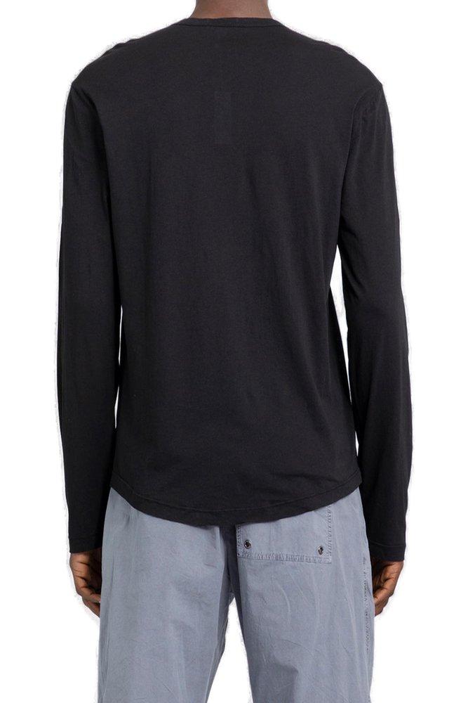 James Perse Shirttail Hem Crewneck T-Shirt