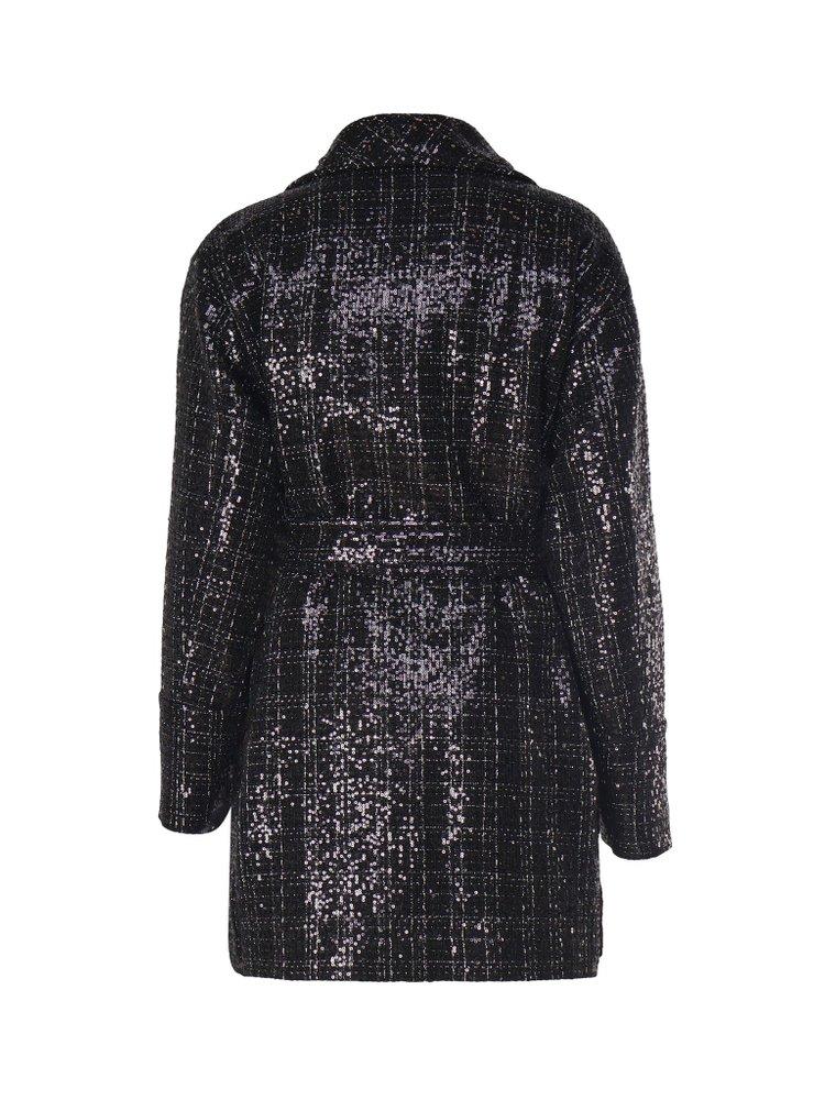 Genny Sequin Tweed Peacoat