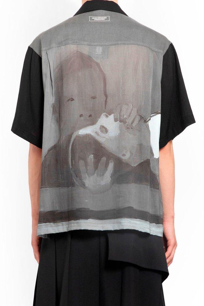 Undercover Short-Sleeved Illustration-Printed Buttoned Shirt