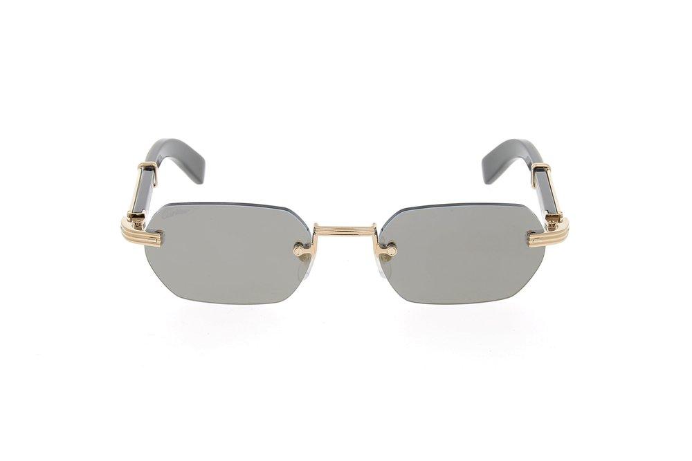 Cartier Rectangular Rimless Sunglasses