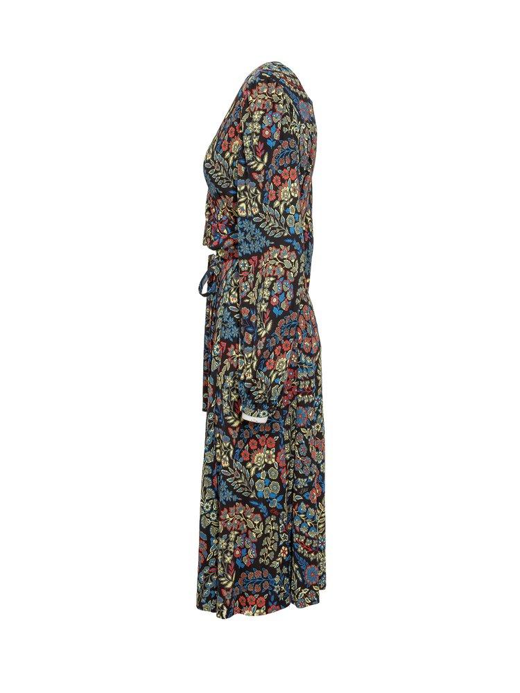 Etro Floral Print V-Neck Wrap Dress