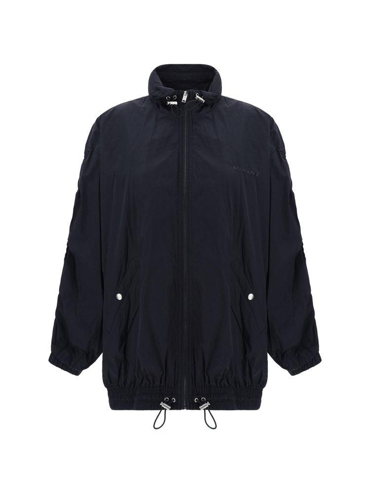 Isabel Marant Étoile Logo-Printed Zipped Windbreaker Jacket