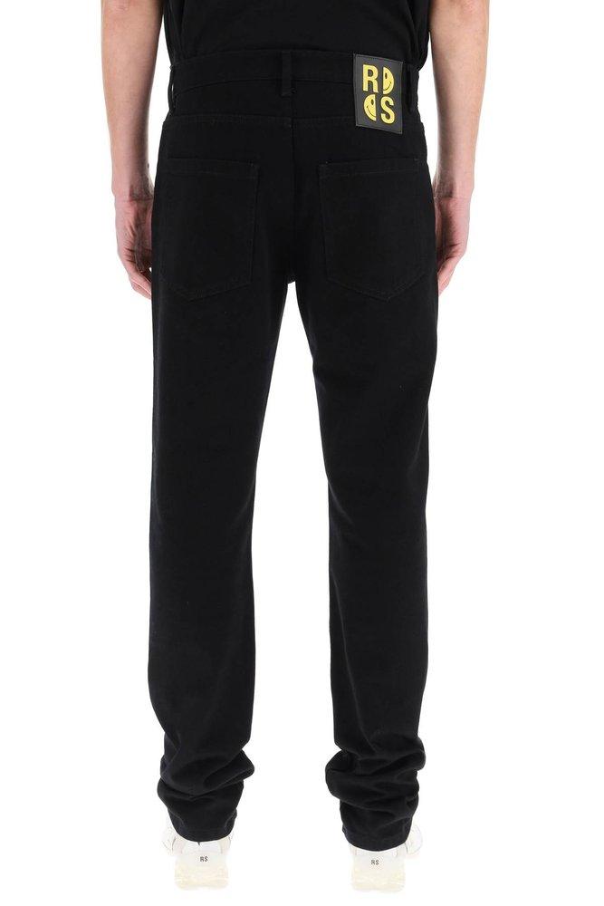 Raf Simons Logo Patch Slim Fit Jeans