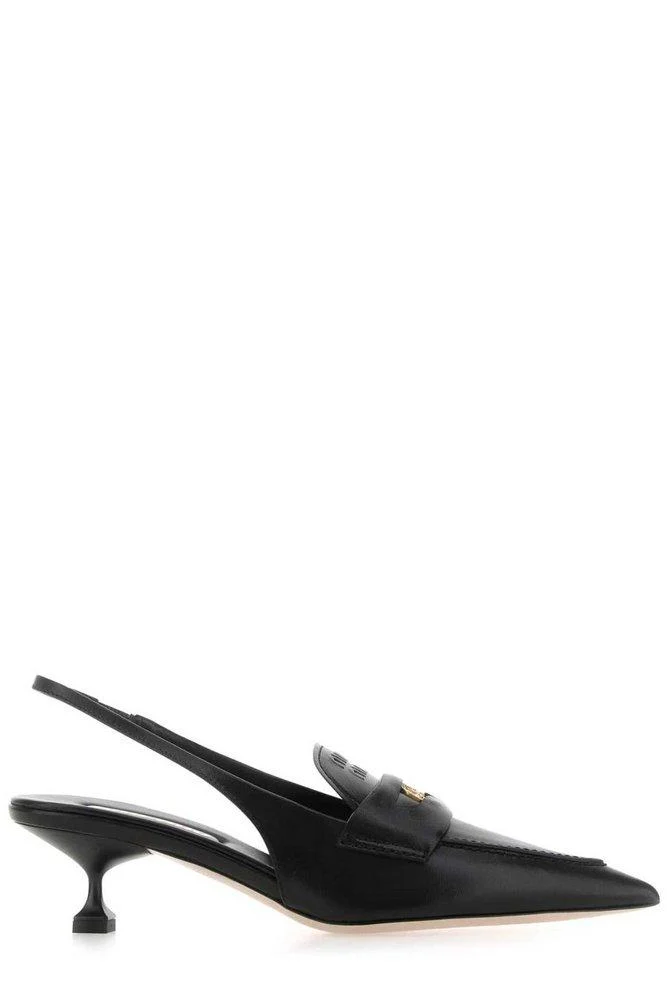 Miu Miu Pointed Toe Slingback Pumps