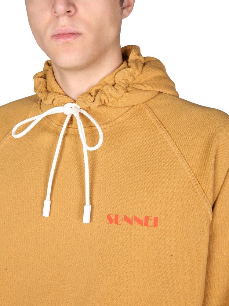 Sunnei Logo Print Drawstring Hoodie