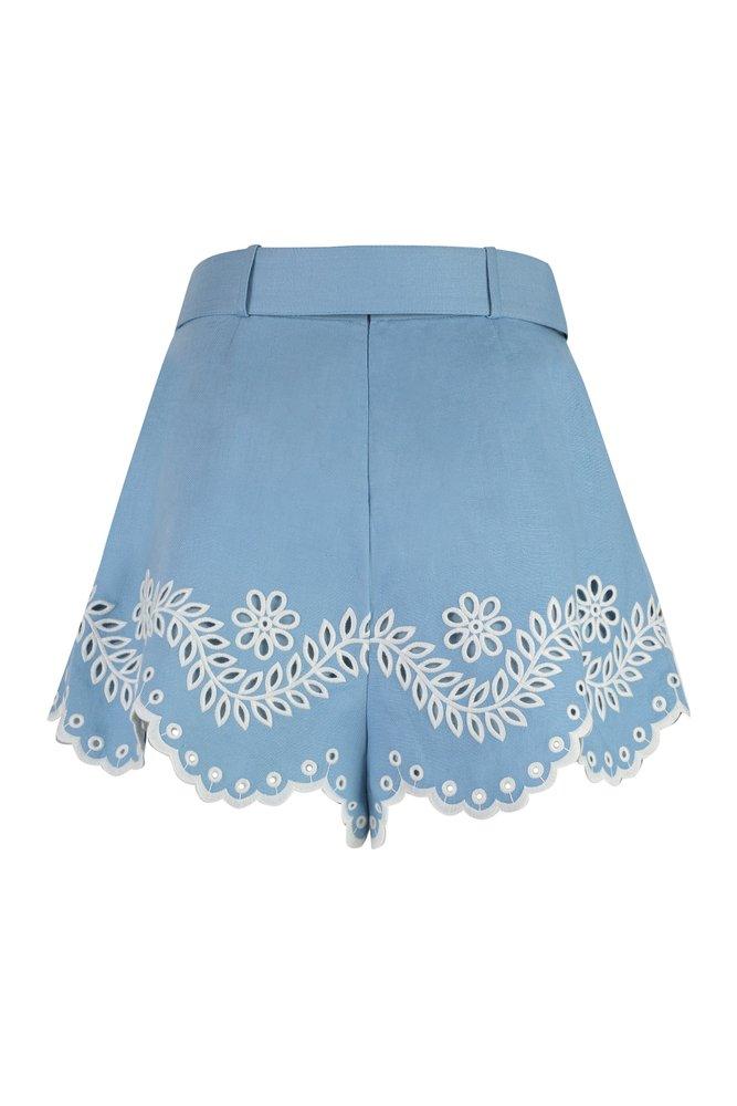 Zimmermann Junie Embroidered Shorts