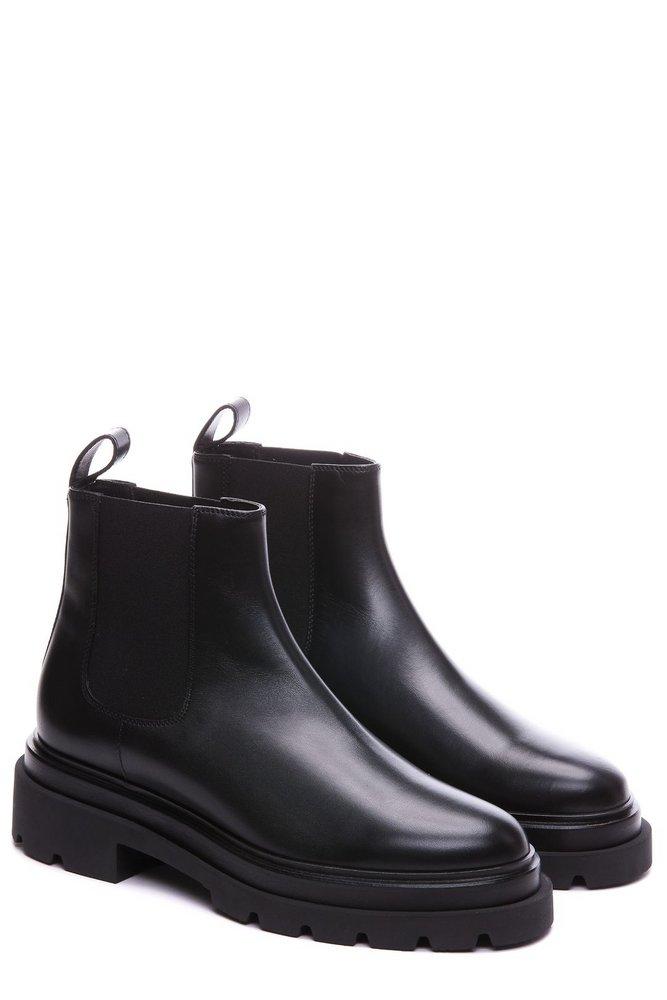 Santoni Round-Toe Slip-On Ankle Boots