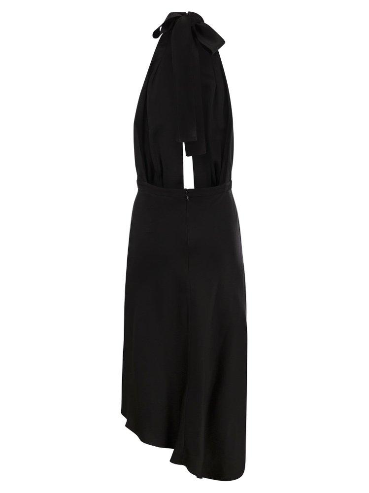 Elisabetta Franchi Sleeveless Asymmetric Midi Dress